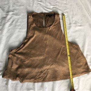 Iris lightweight brown suede feel top